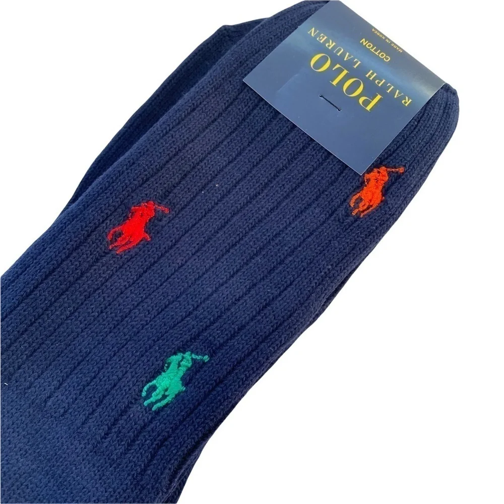 Polo Ralph Lauren Rainbow Pony Crew Sock Navy